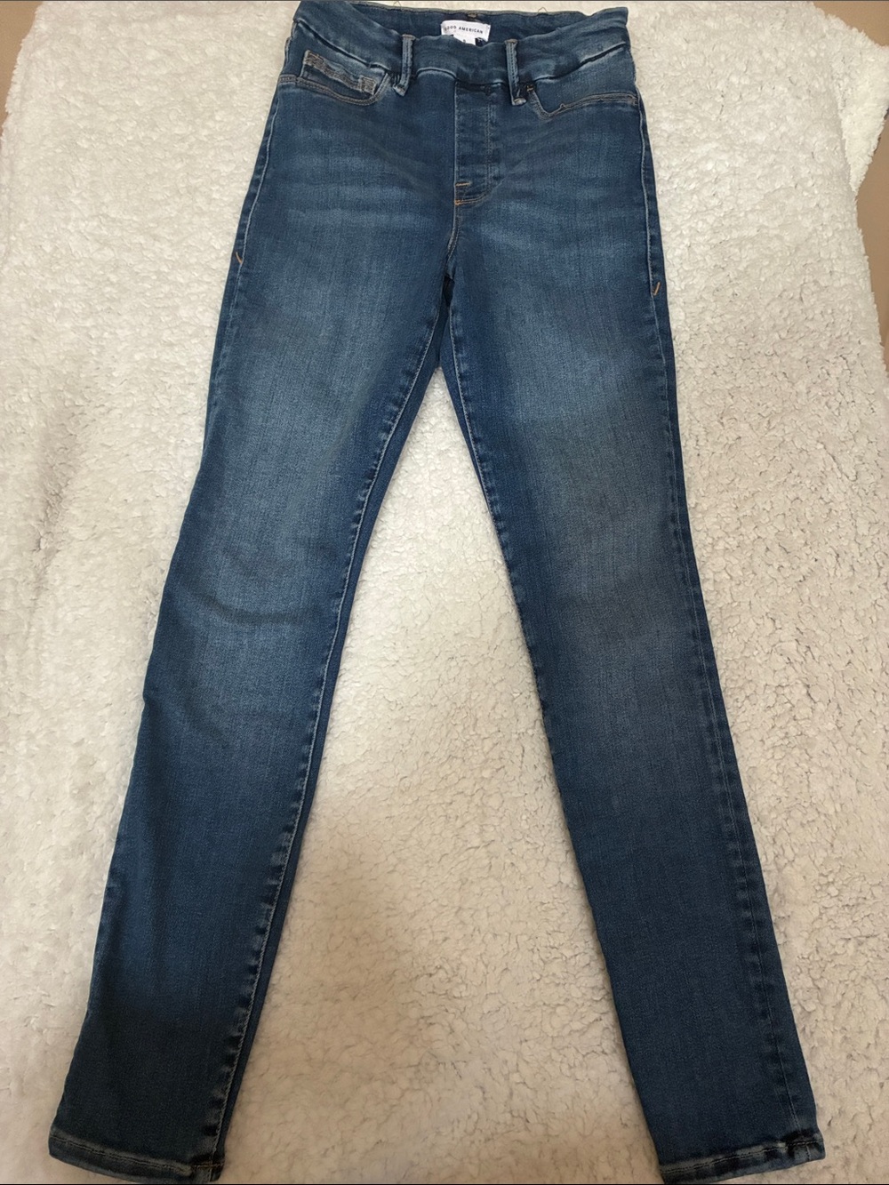 Good American Pull On Skinny High-Rise Jeans Size Small